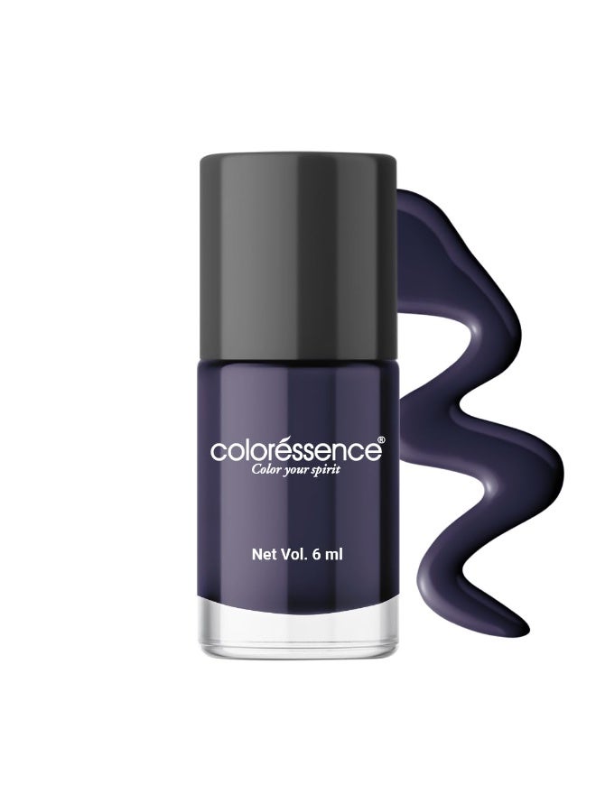 Coloressence Cute Coats Long Lasting Glossy Finish Nail Paint | Chip Resistant | Quick Dry | One Swipe Application | |Magnetic Blue -6ml - Image 1